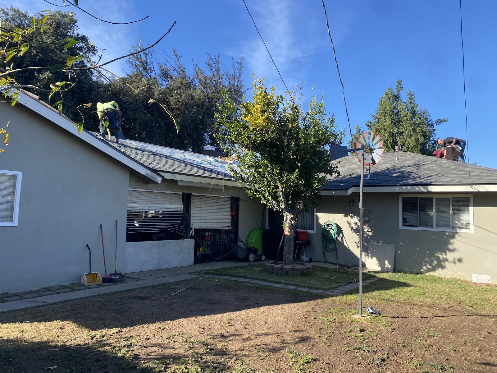 All Prime crew re-roofing a Riverside home